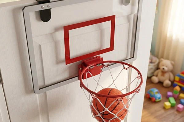 How Does the Over-the-Door Fold-Up Mini Basketball Hoop Set Turn Tight Rooms into Active Play Zones?