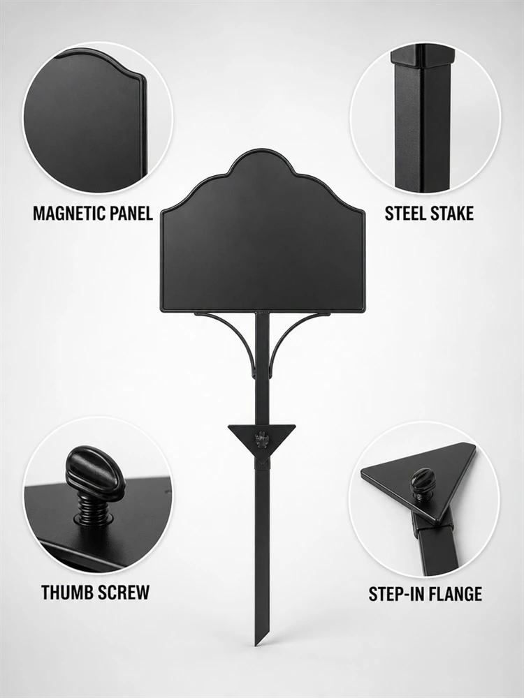 Outdoor Garden Display Metal Yard Sign Stake