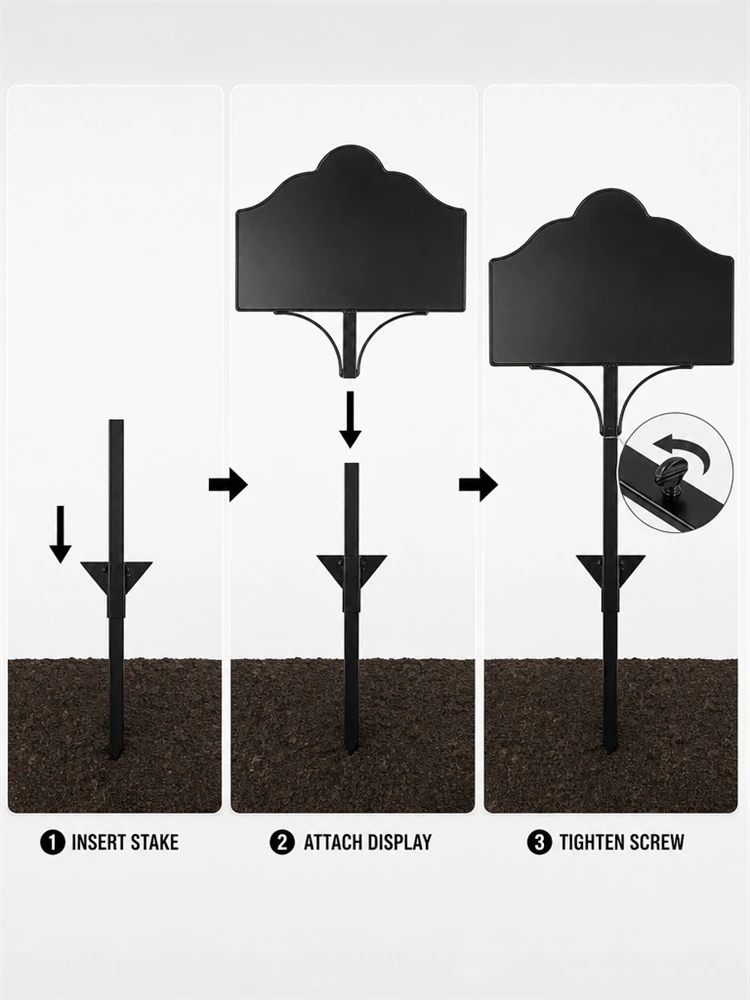 Outdoor Garden Display Metal Yard Sign Stake