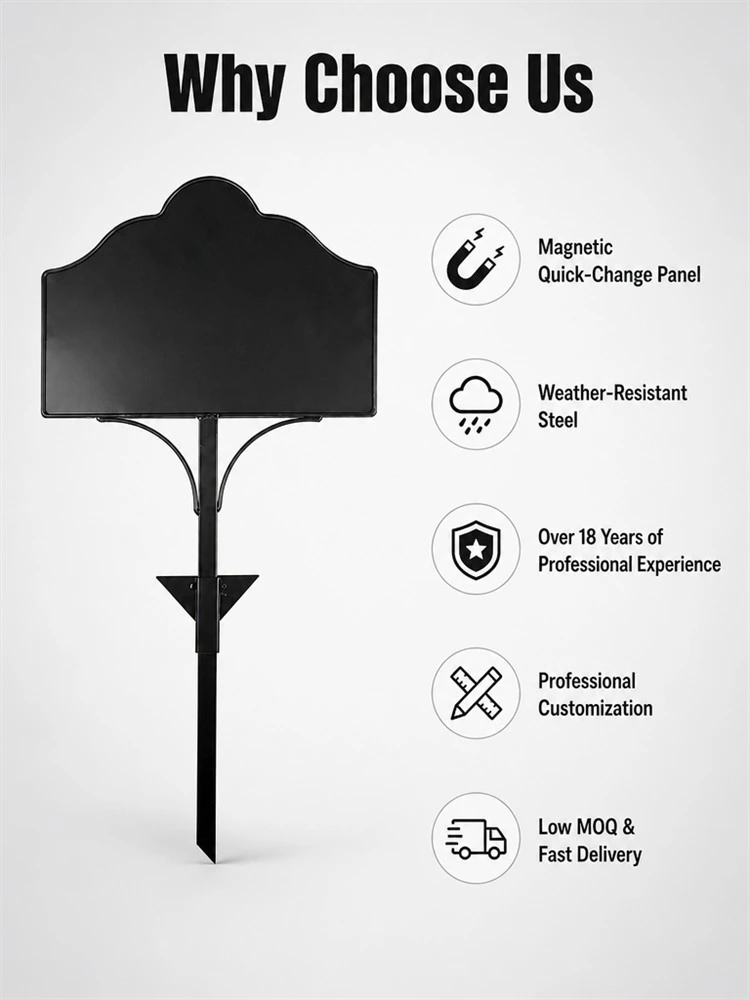Outdoor Garden Display Metal Yard Sign Stake