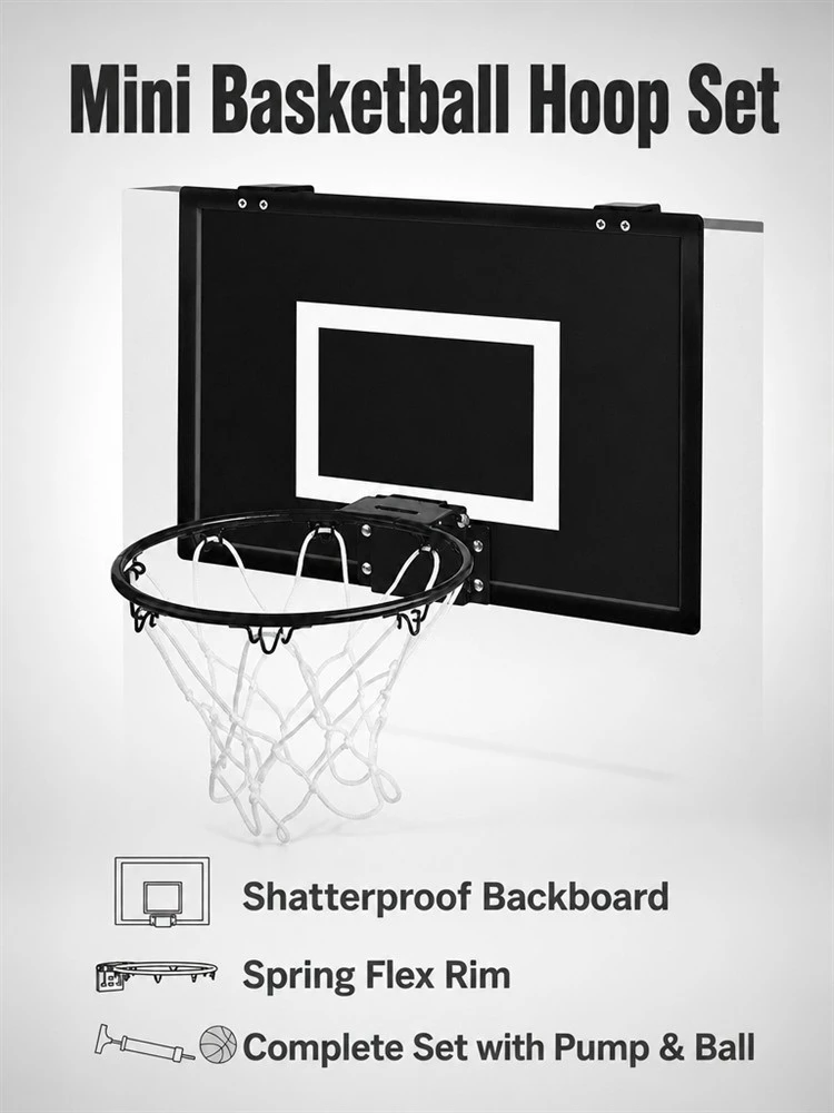 Over The Door Fold Up Mini Basketball Hoop Set