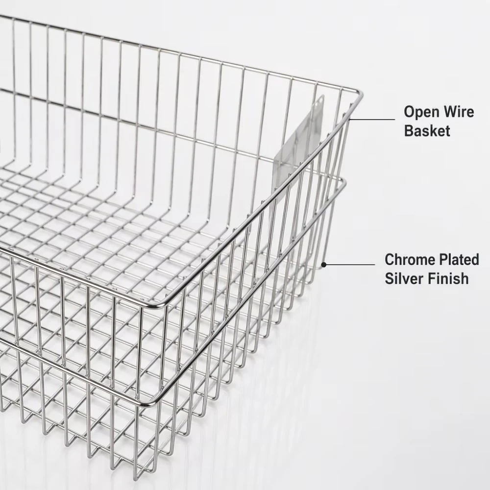 Rolling Wire Basket Office Mail Delivery Cart