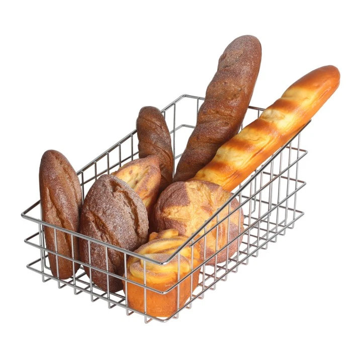 Slanted Metal Bread Storage Basket