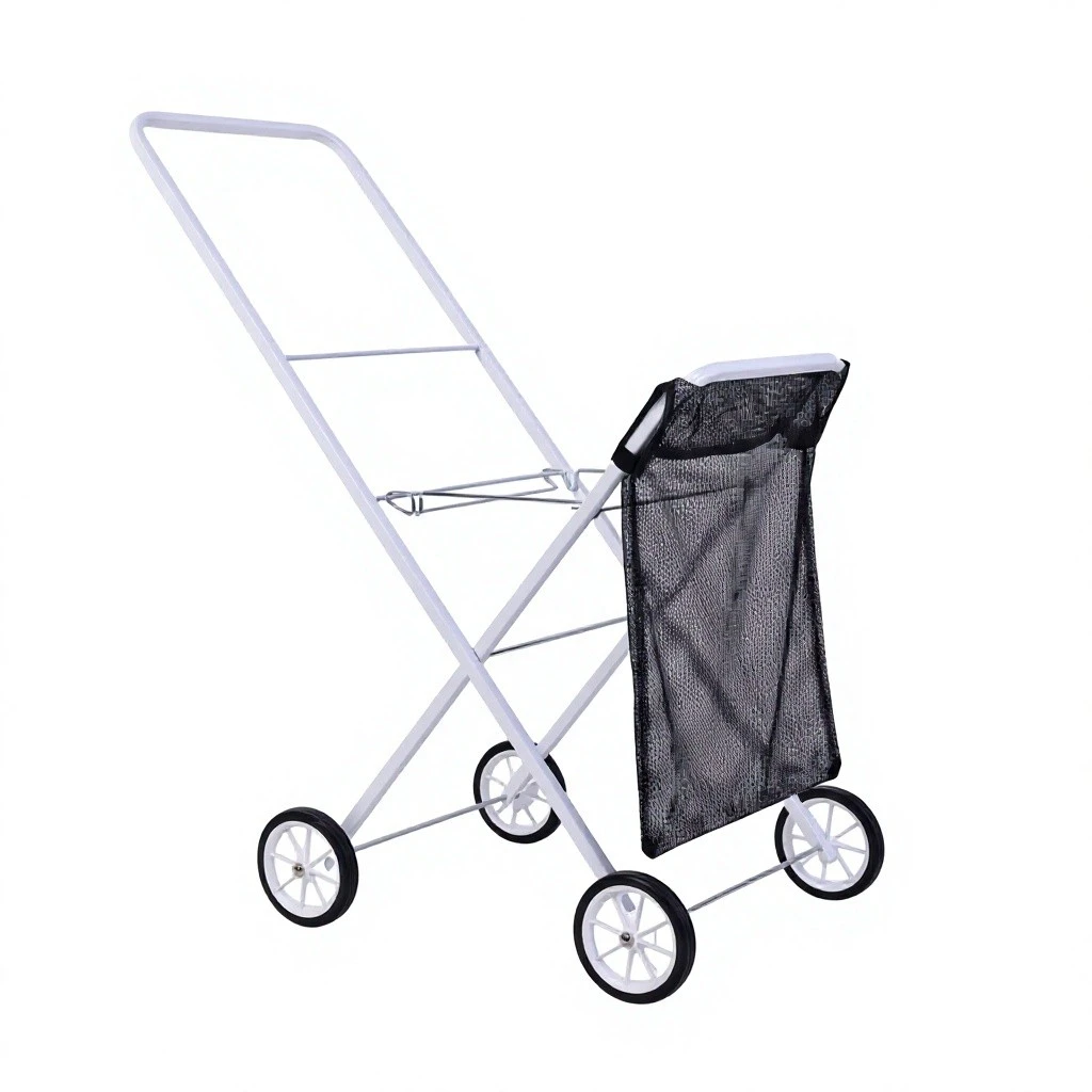 Square Tube Collapsible Metal Laundry Trolley Cart