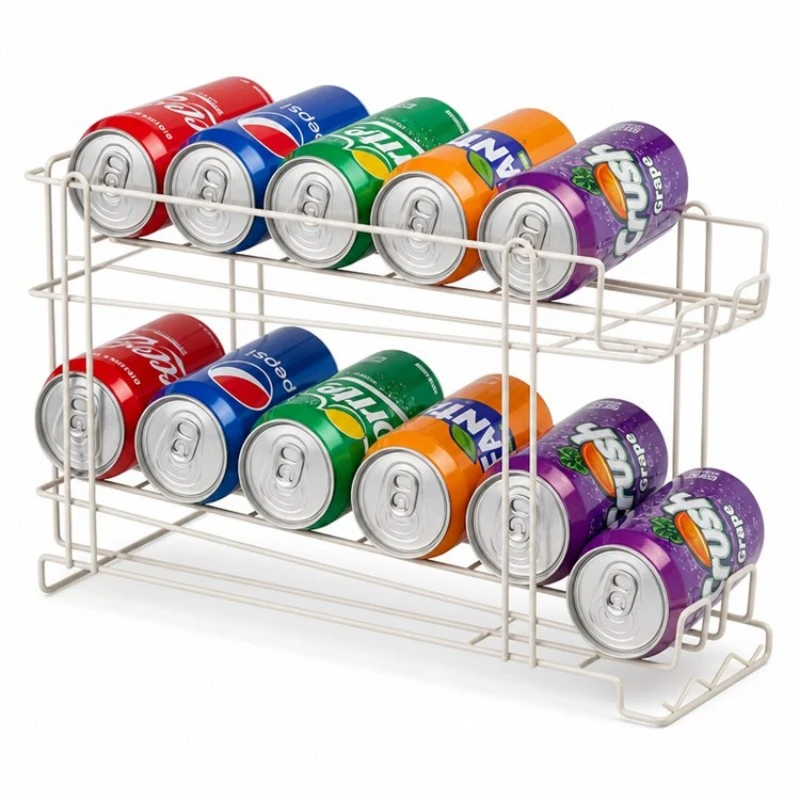 Standing-Type Wrought Iron Wire Cola Can Storage Rack