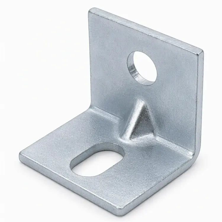 Zinc-Plated Silver Heavy-Duty Corner Bracket